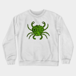 Mandala Crab (green and black) Crewneck Sweatshirt